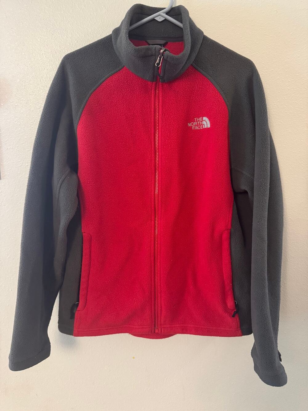 Red and grey The North Face jacket men's medium jacket see description